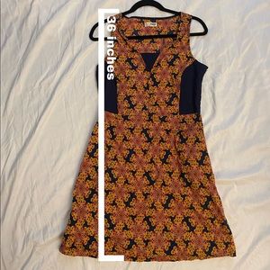 Multicolor Geometric Pattern Dress